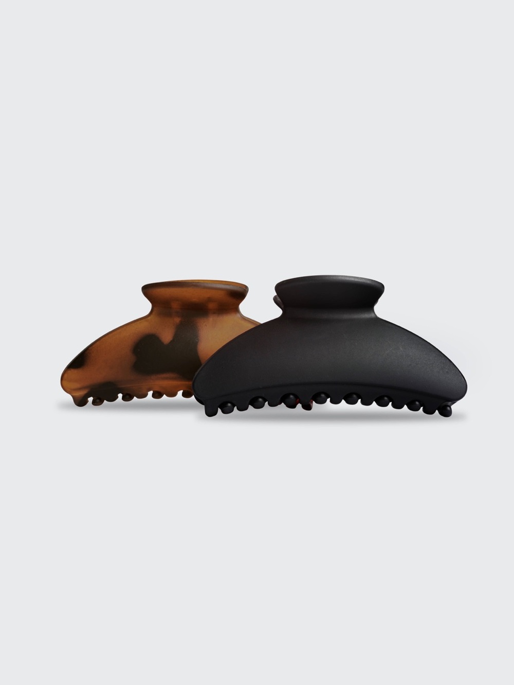 KITSCH Black & Tort Recycled Plastic Medium Claw Clips 2pc